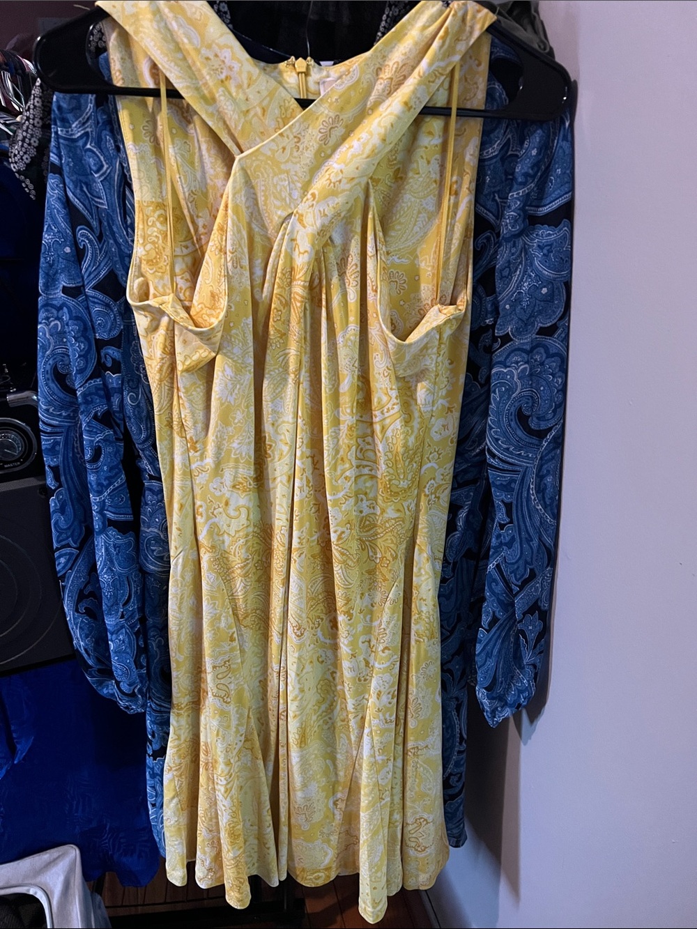 Michael Kors Yellow Paisley Sleeveless Summer Dress Sz P/L